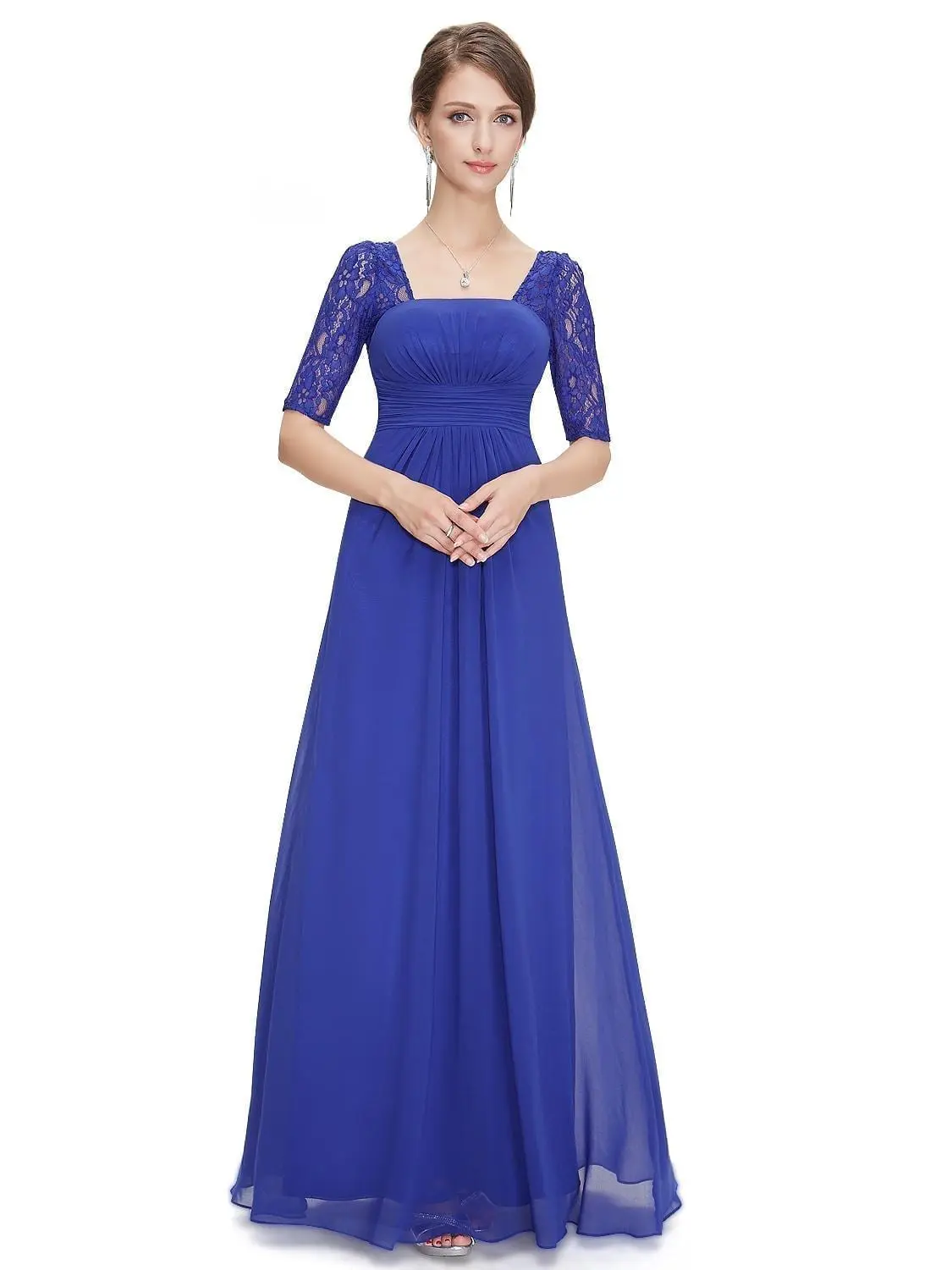 Sexy-fashion-sapphire-blue-lace-square-neckline-long-prom-evening-dress