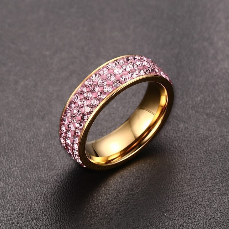 18K Gold Plated Stainless Steel Wedding Rings For Women | Uniqistic.com