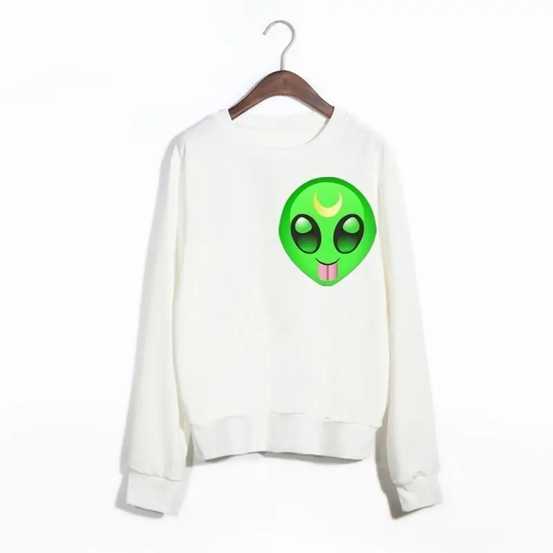 Punk Funny Alien Printed Sport Sweatshirt