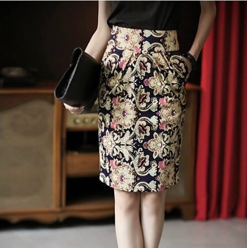 Vintage Patterns Floral Skirt | Uniqistic.com