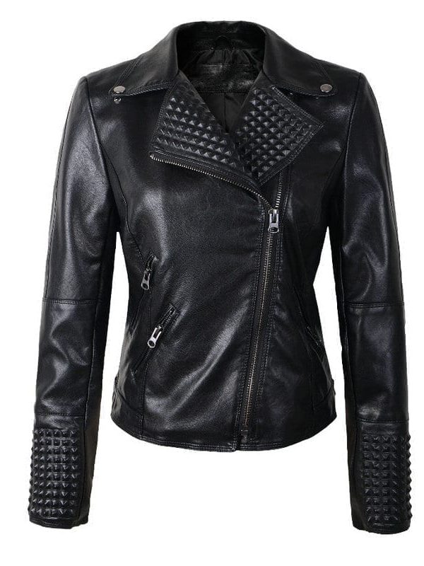 Women Leather Rivet Jackets - Uniqistic.com