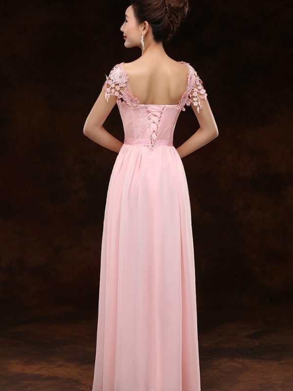 Elegant Long Chiffon Bridesmaid Dress