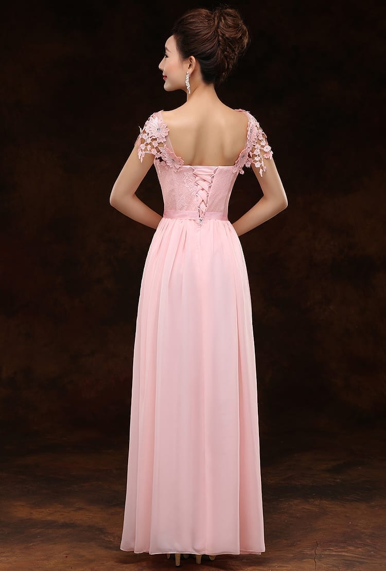 Elegant Long Chiffon Bridesmaid Dress
