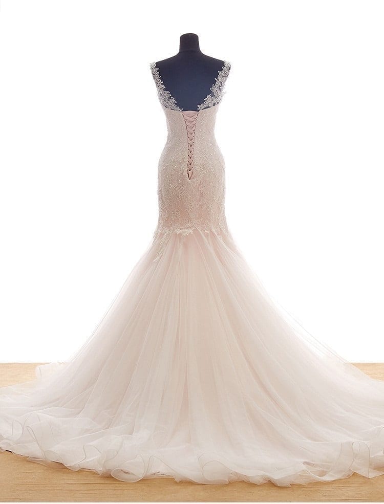 Floor-length Draped Vintage Wedding Dress