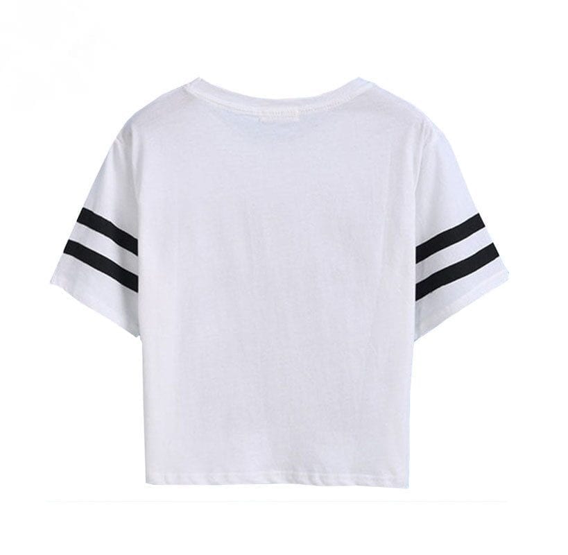 Short Sleeve Print Crop T-Shirt | Uniqistic.com