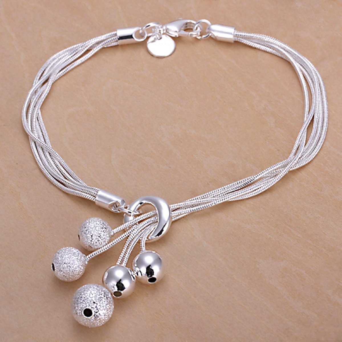 Silver Plated Small Beads Bracelet