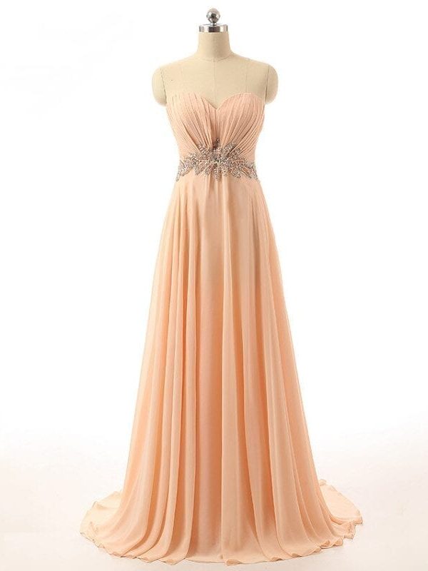 Elegant A-line Sweetheart Off The Shoulder With Beaded Bridesmaid Dress