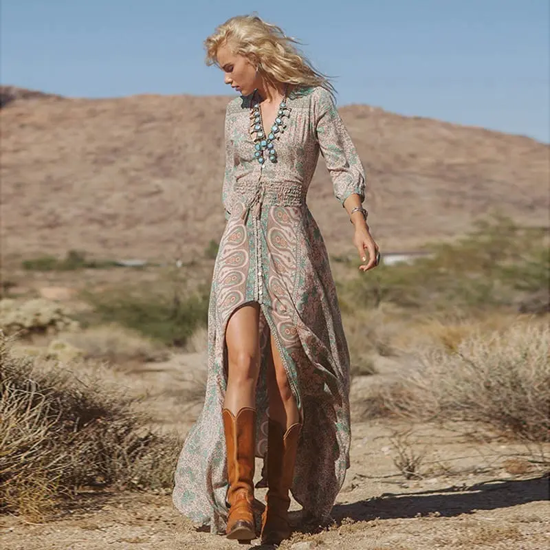 long country style dresses