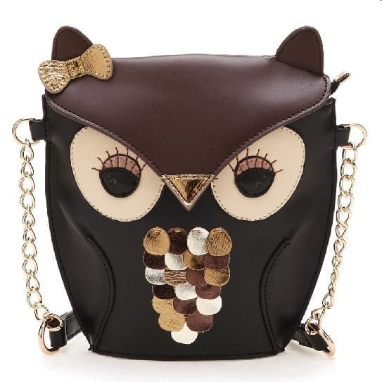 Owl Shoulder Bag Pu Leather Creative Cute Mini Messenger Bag