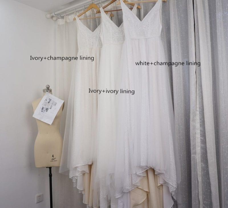 Deep V-neck Unique Lace Beaded A-line Boho Wedding Dress