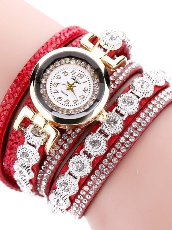 Crystal Round Dial Luxury Wrist Watch in Watches