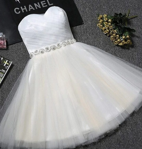 Princess Sweetheart Tulle Short Bridesmaid Dress