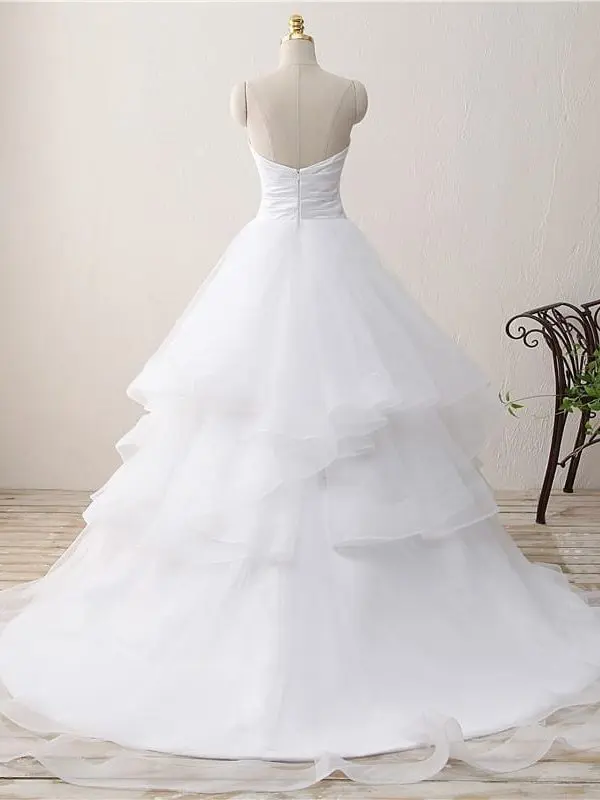 Princess A Line White Wedding Dress