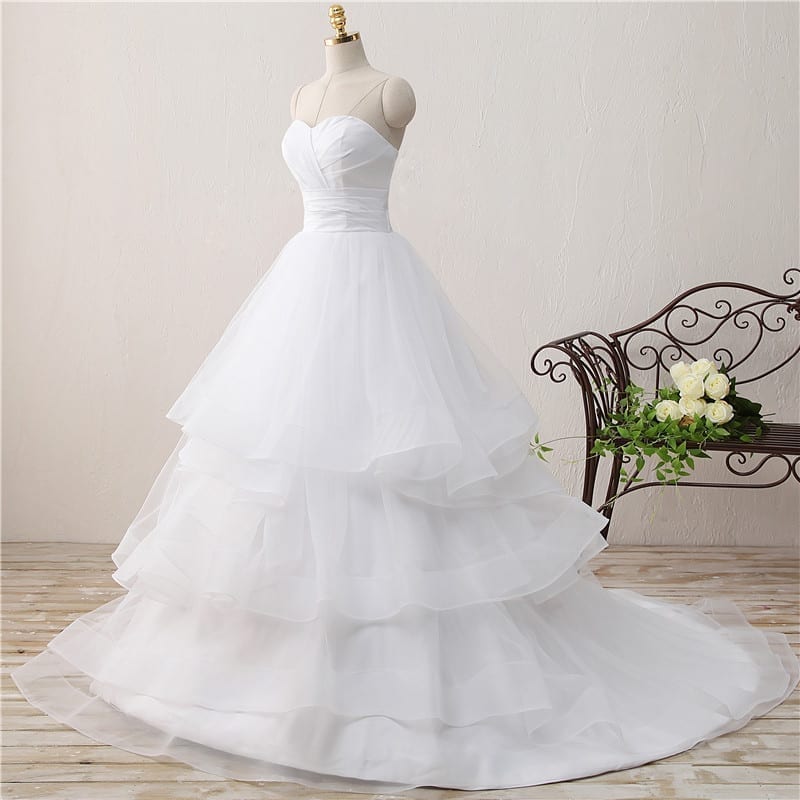Princess A Line White Wedding Dress