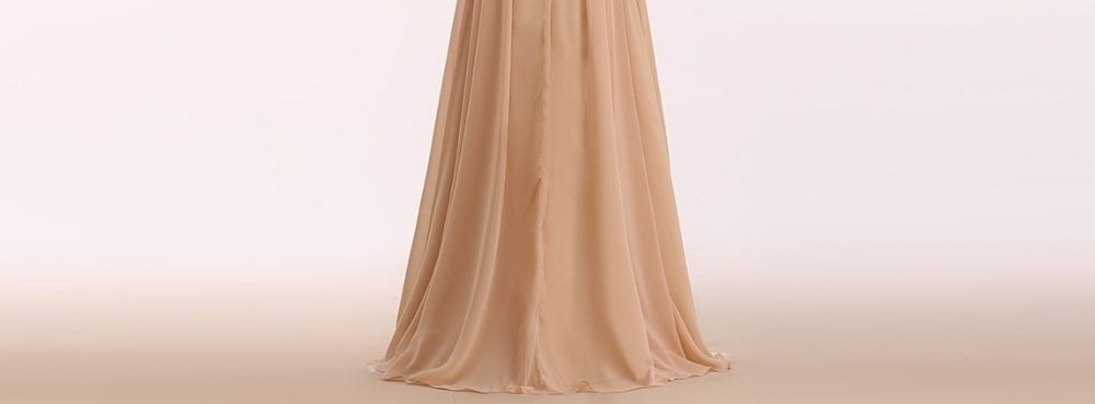 Champagne And Silver Elegant V Neck Long Sequin Bridesmaid Dress in Bridesmaid dresses