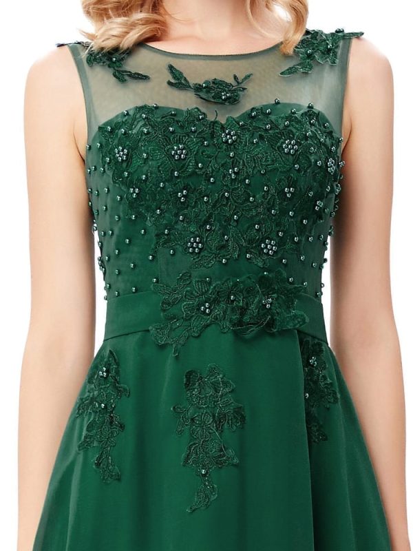 Elegant Chiffon Green Long Bridesmaid Dress