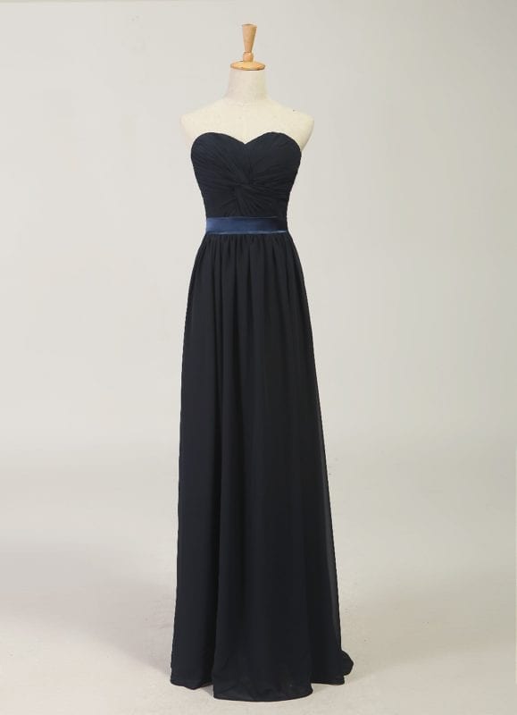 Elegant Sage Floor Length Chiffon Bridesmaid Dress | Uniqistic.com
