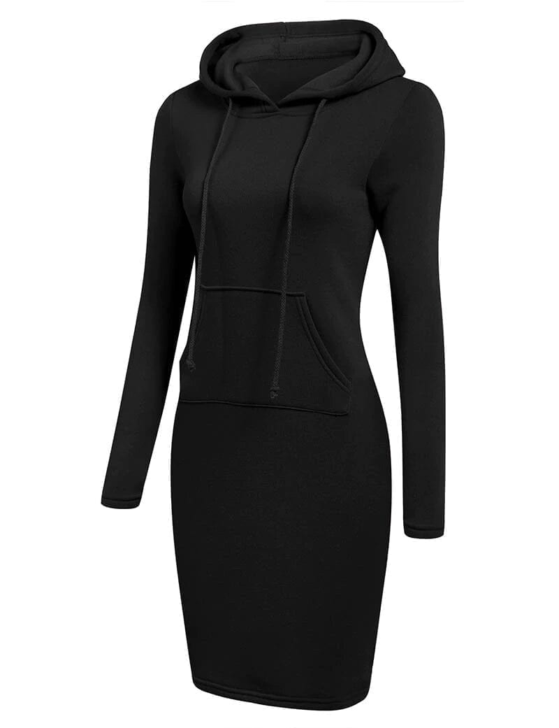 Long Sleeve Sweatshirt Hooded Dress | Uniqistic.com