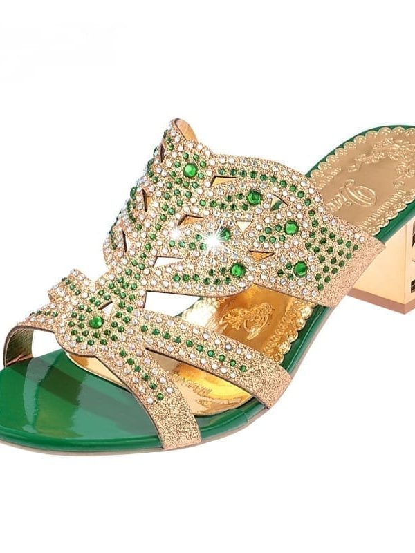 Rhinestones Hollow Out Bohemia Style Woman Sandals