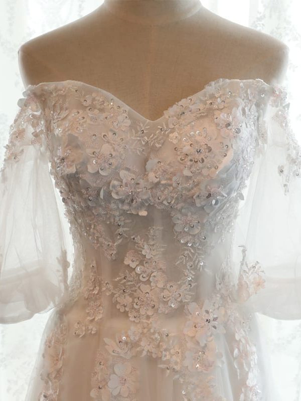 Boho Vintage Lace A-line Wedding Dress