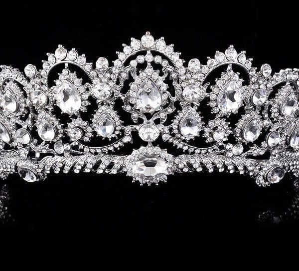 Vintage Tiara Rhinestone Crown Wedding Hair Accessories