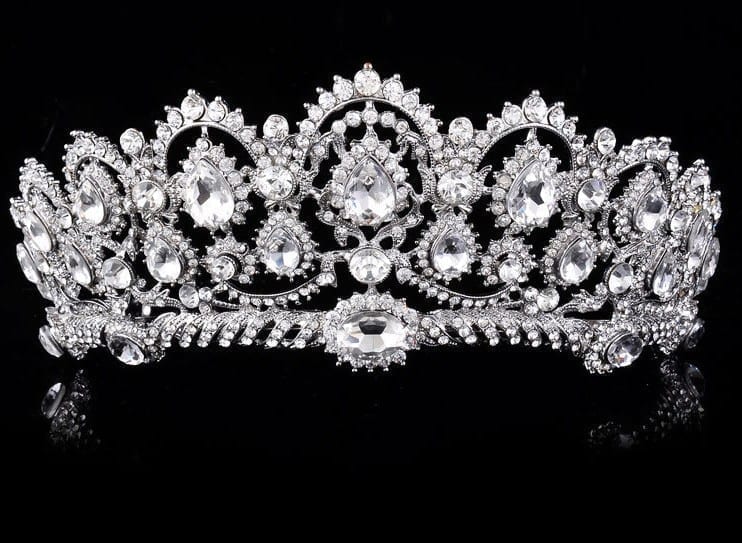 Vintage Tiara Rhinestone Crown Wedding Hair Accessories