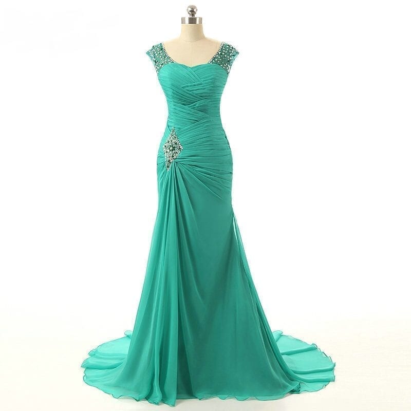 Elegant Green Long Mother Of The Bride Dress | Uniqistic.com