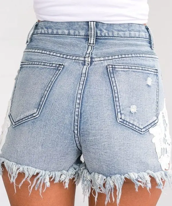 Vintage Ripped Pocket Denim Shorts