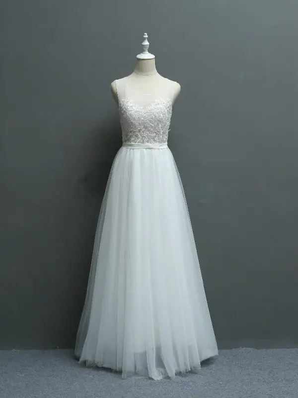 Embroidery Lace Wedding Bridesmaid Photograph Dress