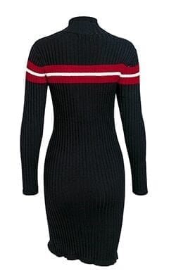 Striped Sweater Knitted Bodycon Dress