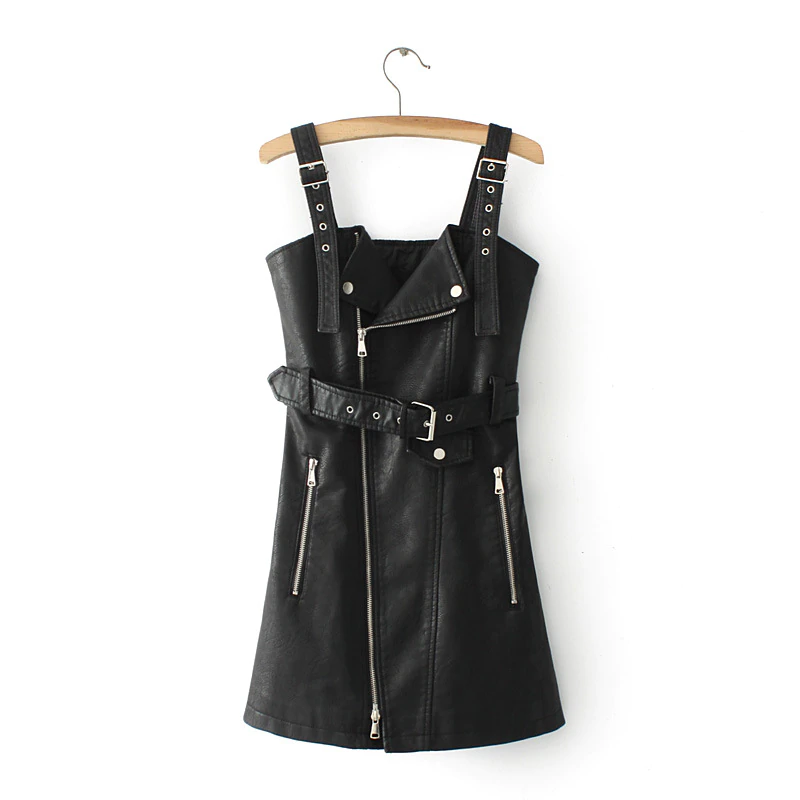 Turn-down Collar Retro Black Mini Dress