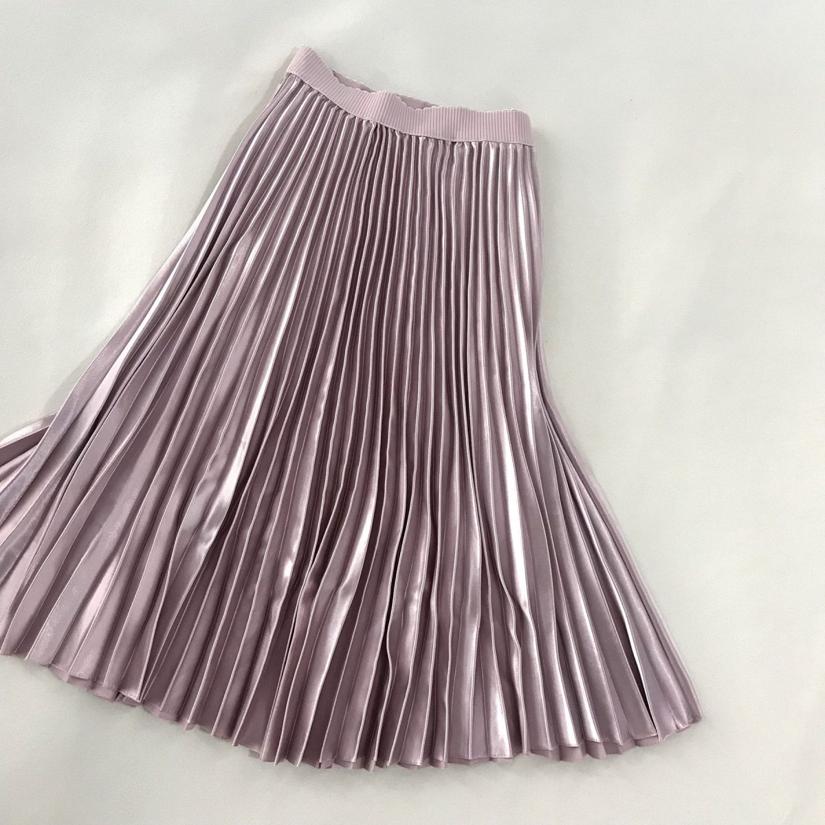 Pink A-Line Pleated High Waist Midi Skirt - Skirts - Uniqistic.com
