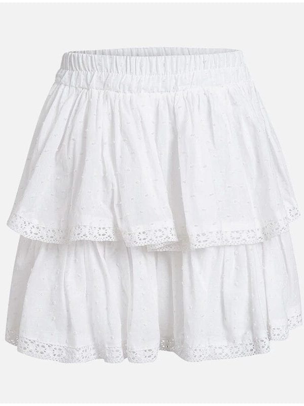 High Waist A-line Mini White Skirt