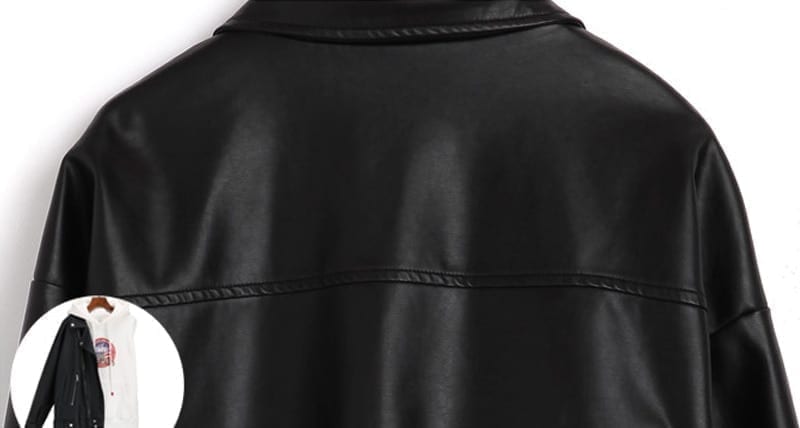 Leather Oversized Korean Style Female Jacket in Coats & Jackets