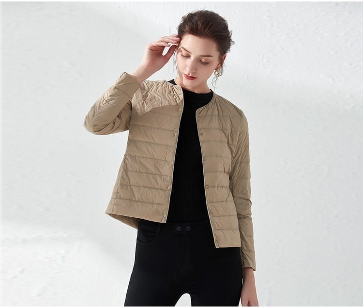 Ultra Light Duck Down Women Matt Fabric Jacket in Coats & Jackets