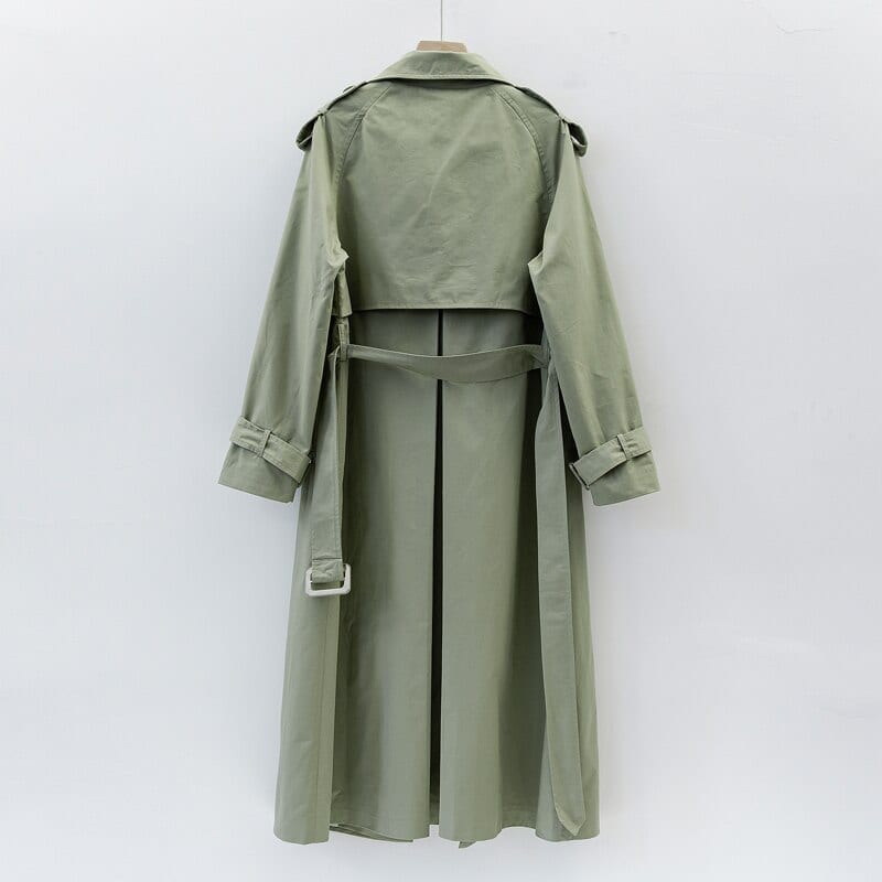 Fall /Autumn Casual Double Breasted Simple Classic Long Trench Coat in Coats & Jackets