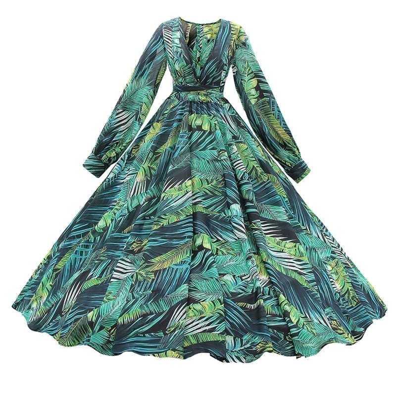 Floral Print Boho Maxi Long Dress in Dresses