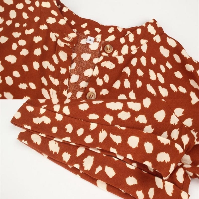 Bohemian Leopard Print Shirt Dress | Uniqistic.com