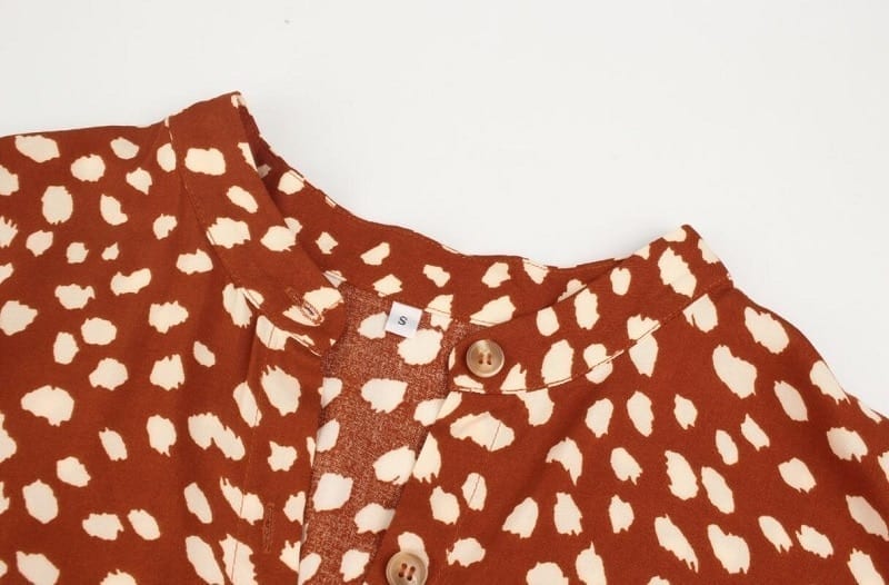 Bohemian Leopard Print Shirt Dress | Uniqistic.com