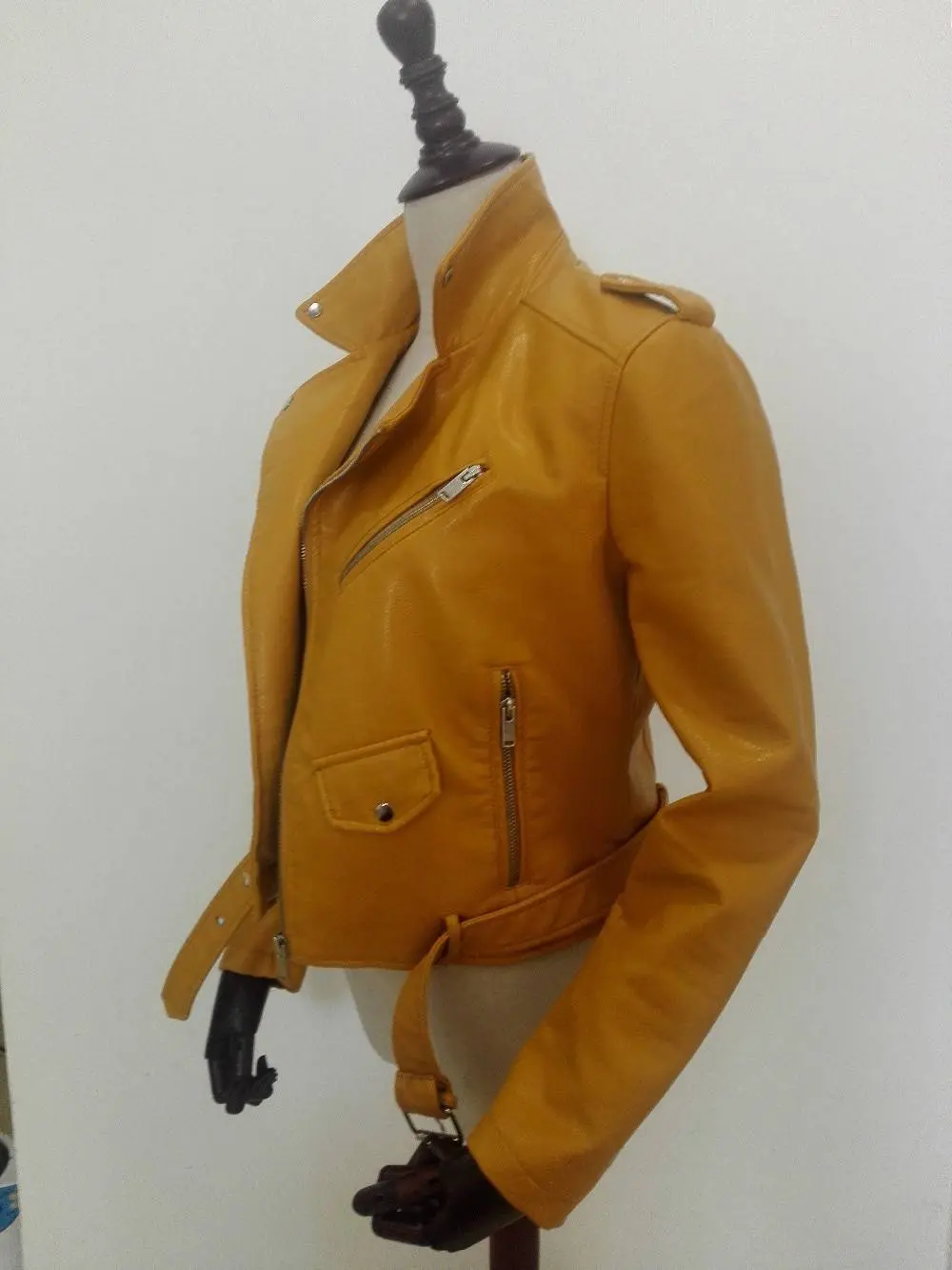 Motorcycle Slim PU Leather Jacket in Coats & Jackets