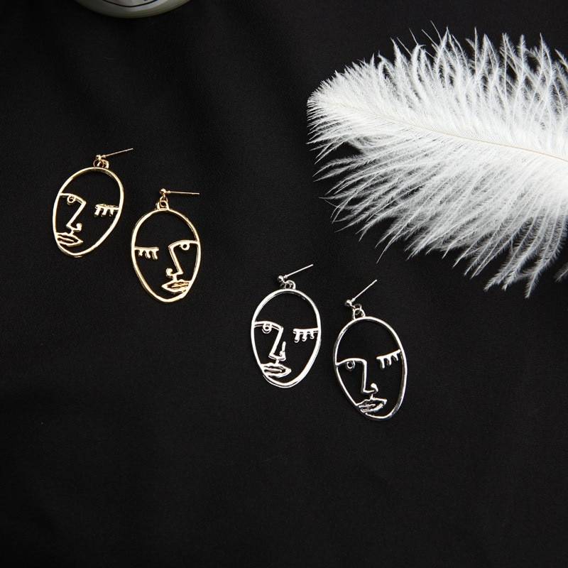 Retro Punk Human Face Drop Earrings in Earrings