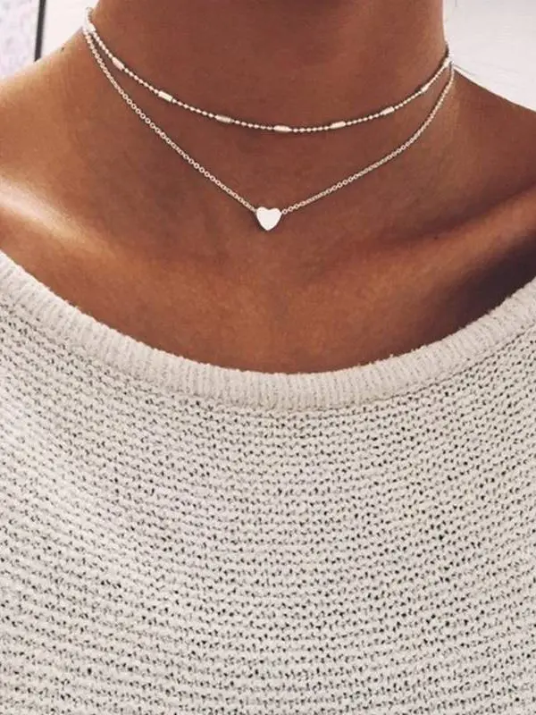 Bohemian Heart Choker Necklace in Necklaces