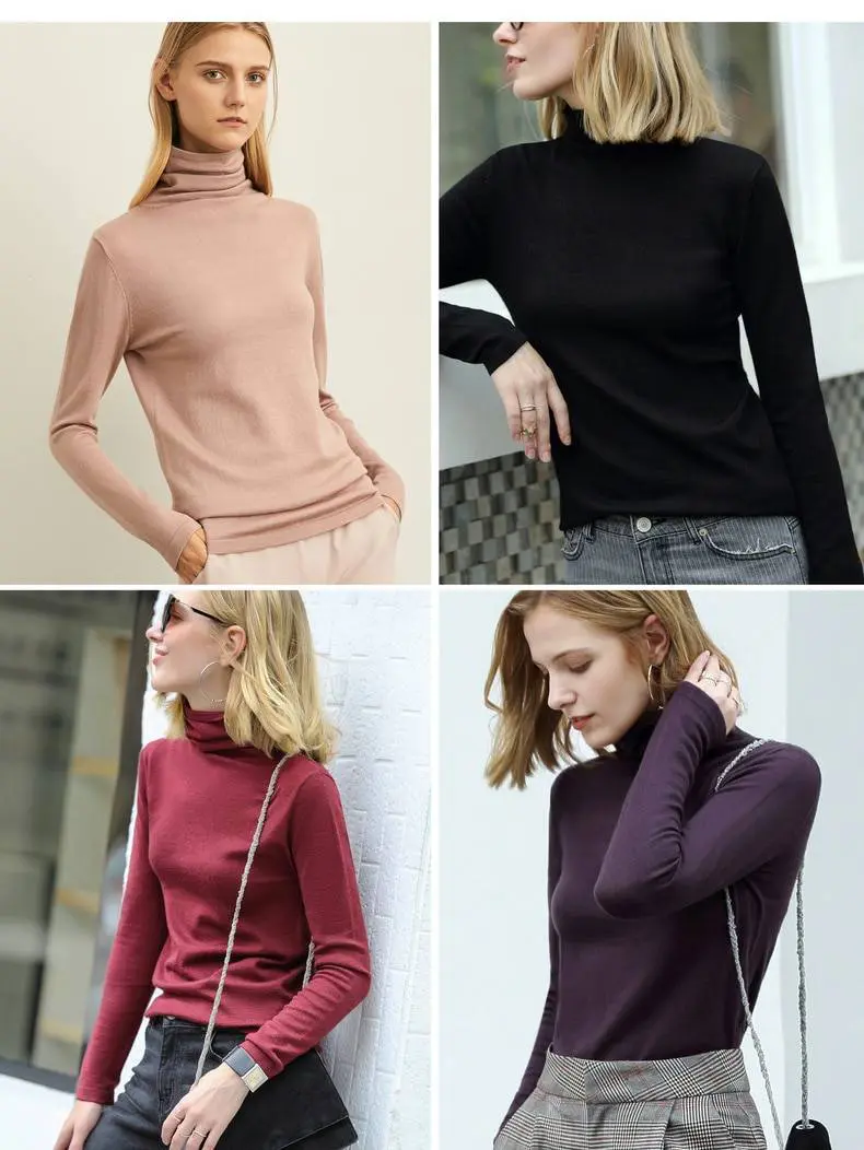 Turtleneck full sleeve knit sweater