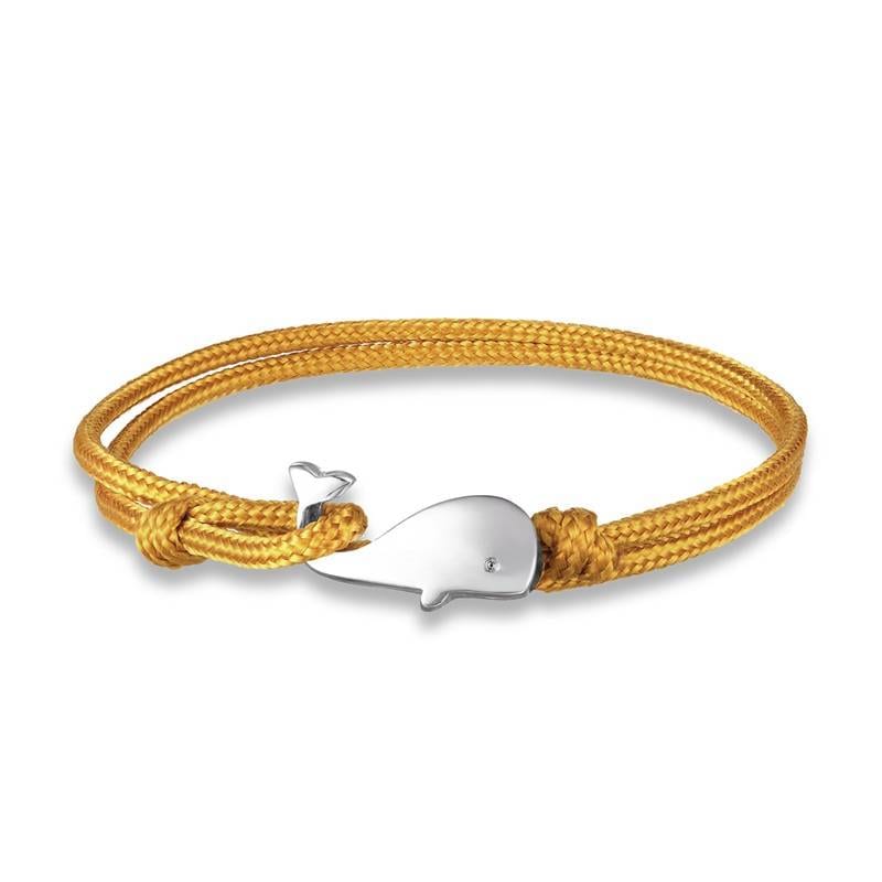 Whale tail anchor bracelet
