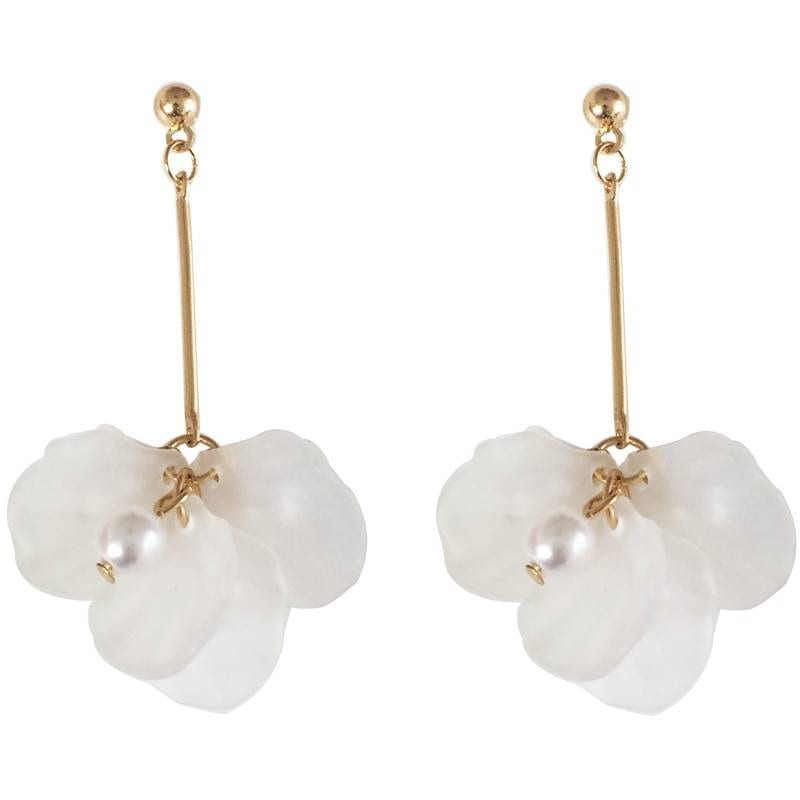Flower Crystal Long Hanging Earrings | Uniqistic.com