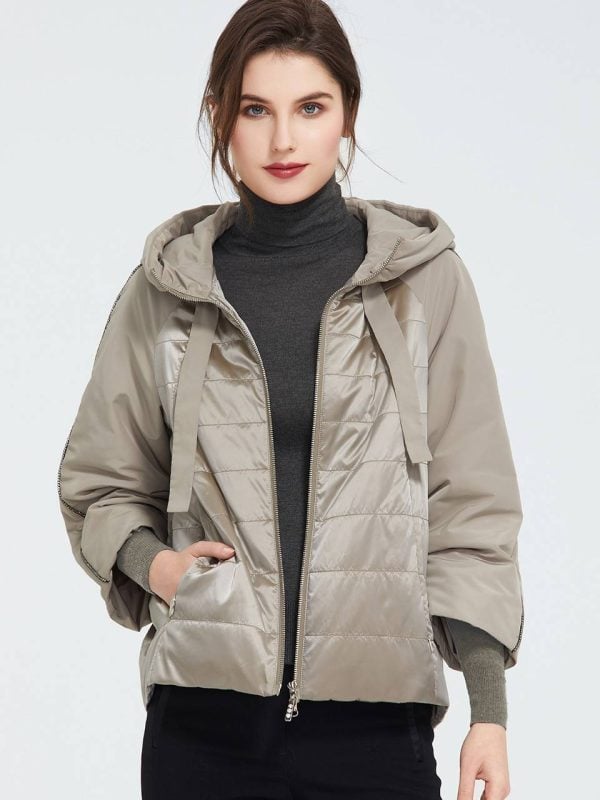 Elegant short warm thin coat jacket