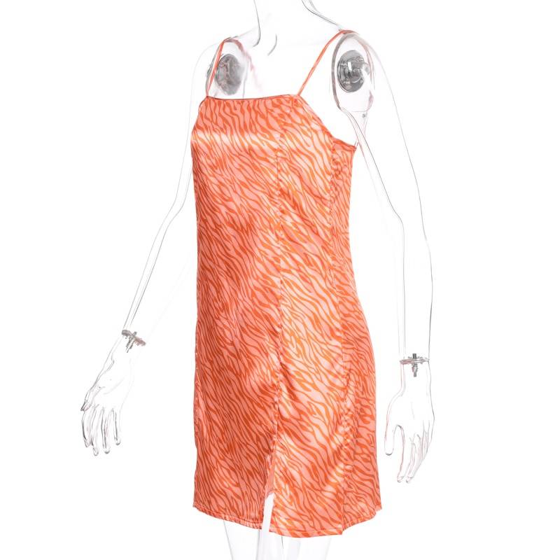 Dragon Print Sleeveless Mini Dress in Dresses