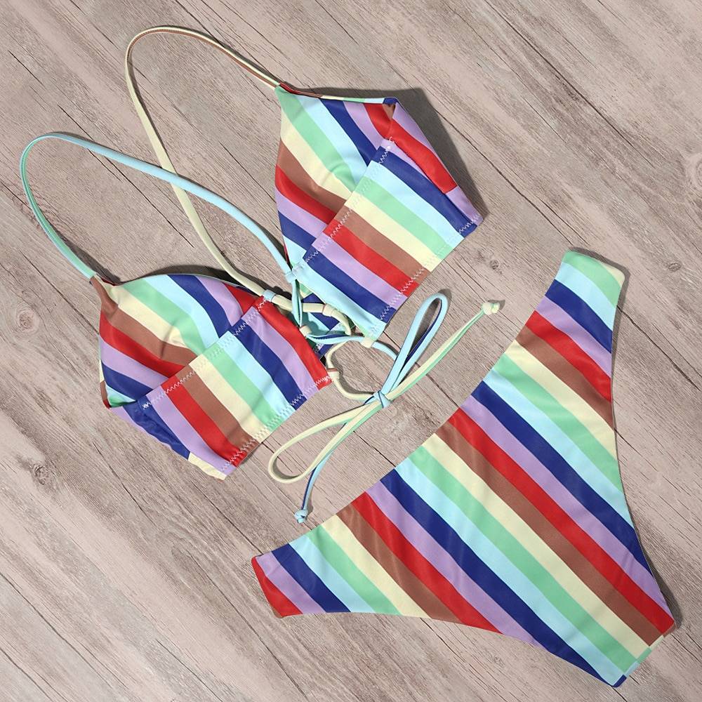 Bandage Push Up Bikinis Set in Swimsuits