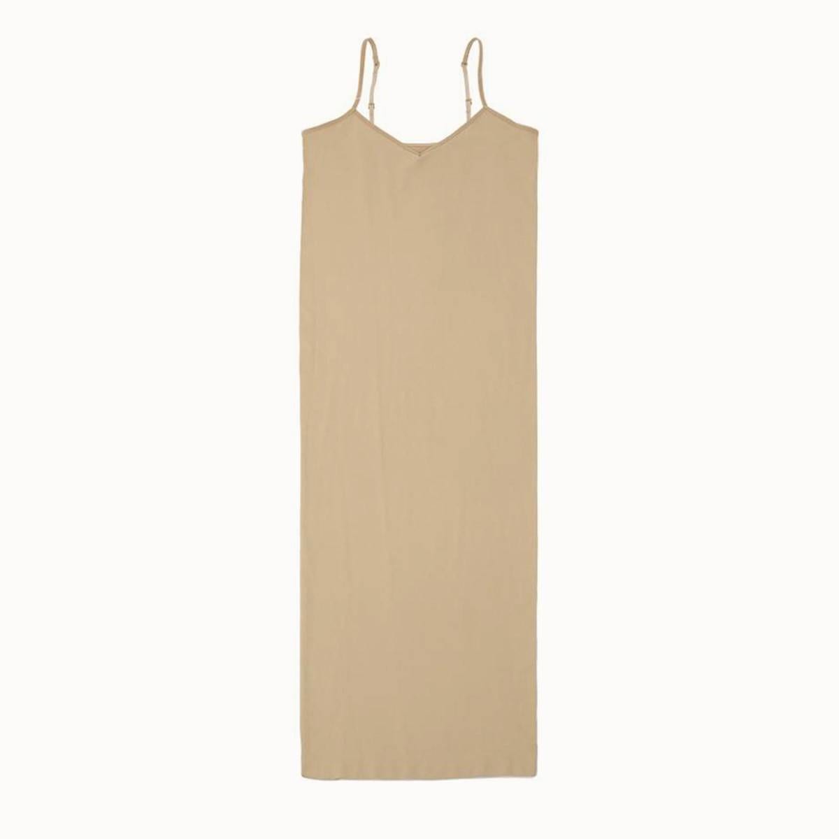 Nude Adjustable Strap Stretchy Bodycon Midi Dress in Dresses