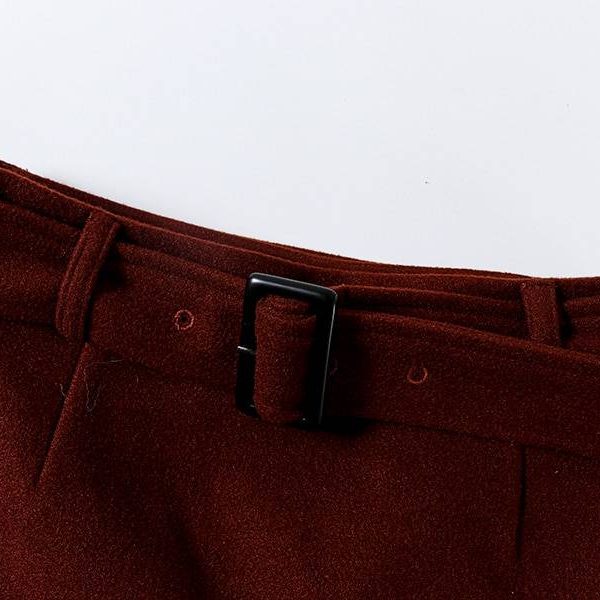 High waist belt a-line skirt